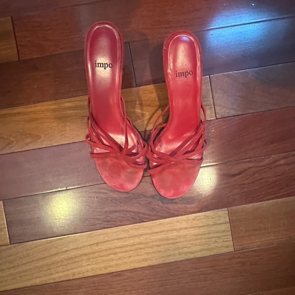 Impo Red Heeled Shoes Elegant Design